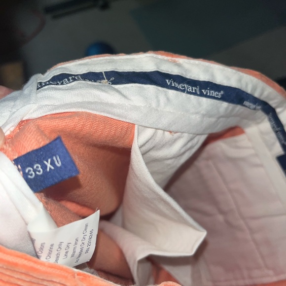 Vineyard Vines Men's Orange Corduroy Pants - Picture 3 of 4
